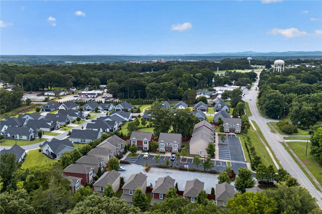 235 Pendleton Road, Unit K1 Clemson, SC 29631 - Photo 47 of 49 An aerial panorama reveals a well-planned residential community surrounded by lush, mature trees.
