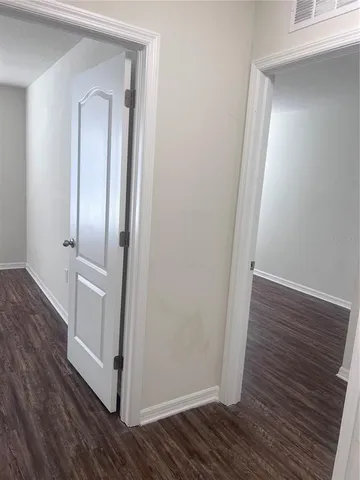 a view of a lake with a city