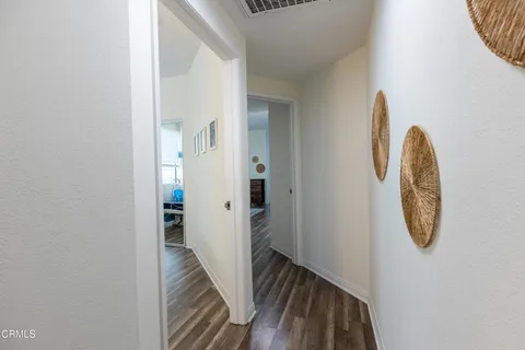 a view of a space with a bathroom