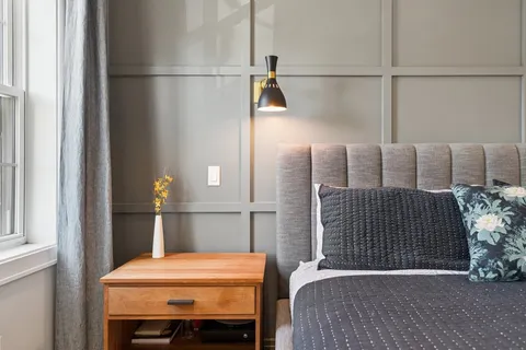 a living room with furniture and a couch