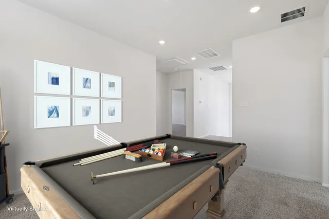 a view of a room with storage area