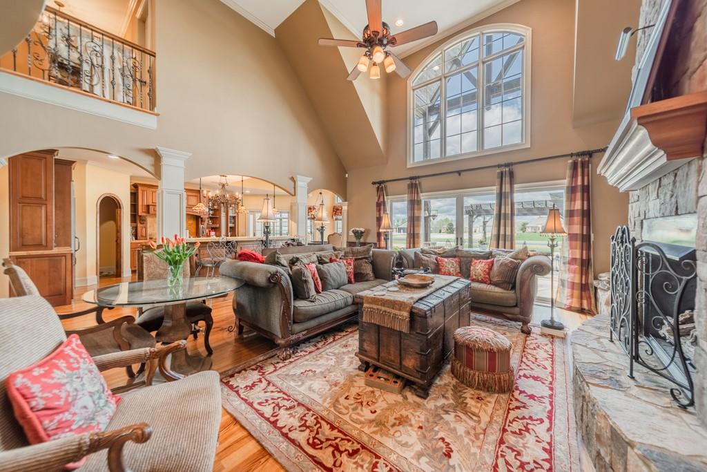 130 Chandelle Ridge Drive Woodruff, SC 29388 - Photo 13 of 45 a living room with furniture fireplace and a large window