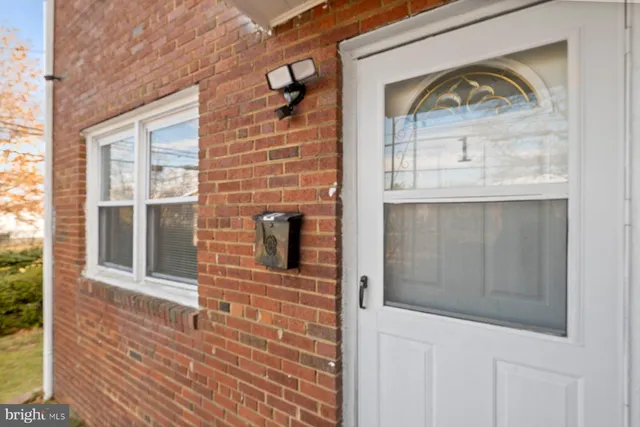 a view of front door of house