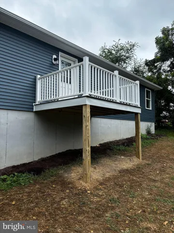 a view of deck and wooden floor