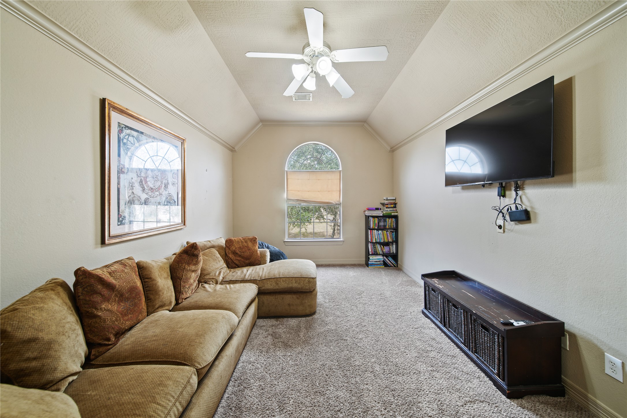 3414 Rue Orleans Missouri City, TX 77459 - Photo 43 of 46 a living room with furniture and a flat screen tv