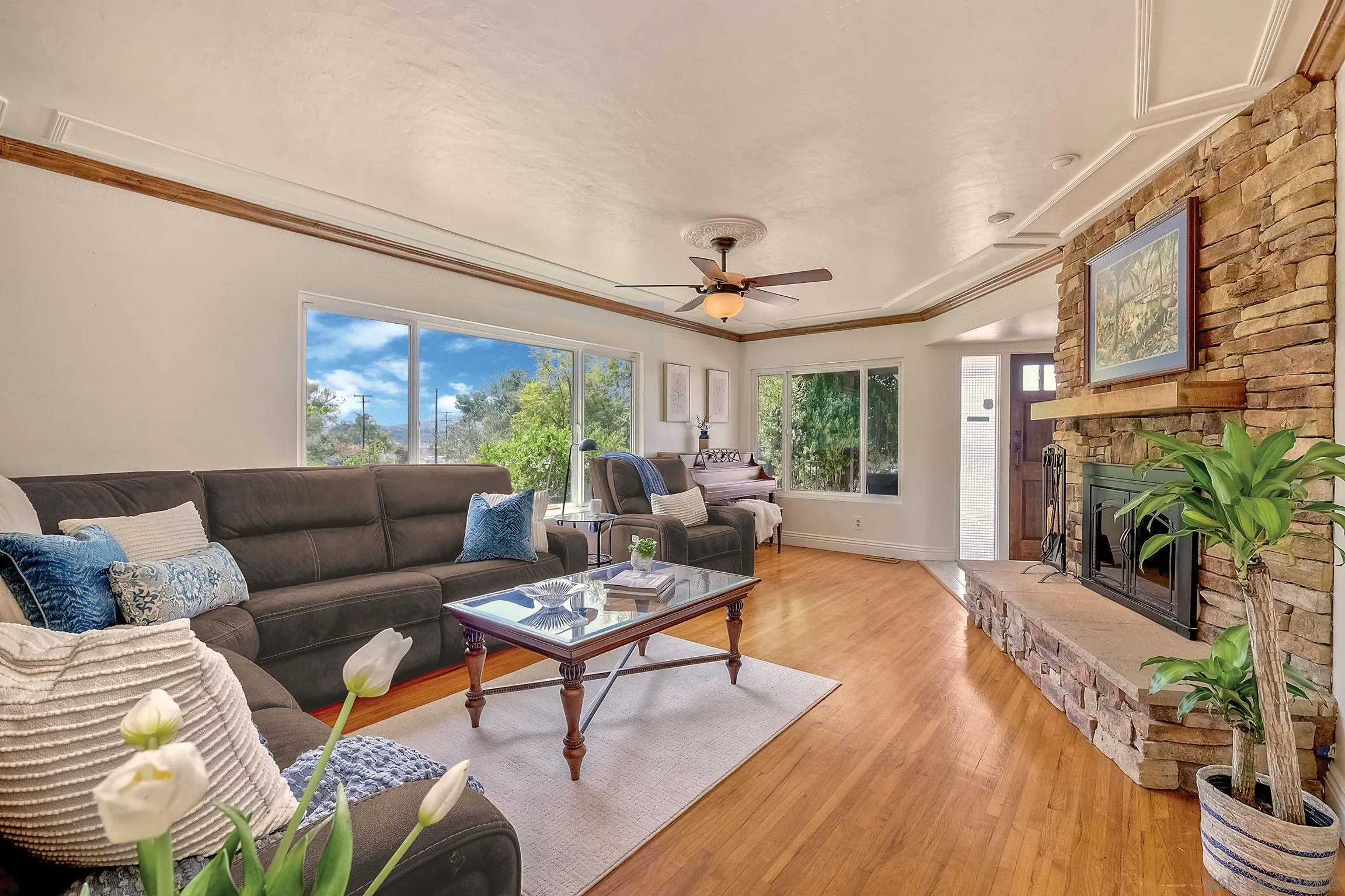 1996 Valley Rim Road El Cajon, CA 92019 - Photo 32 of 74 a living room with furniture and a large window