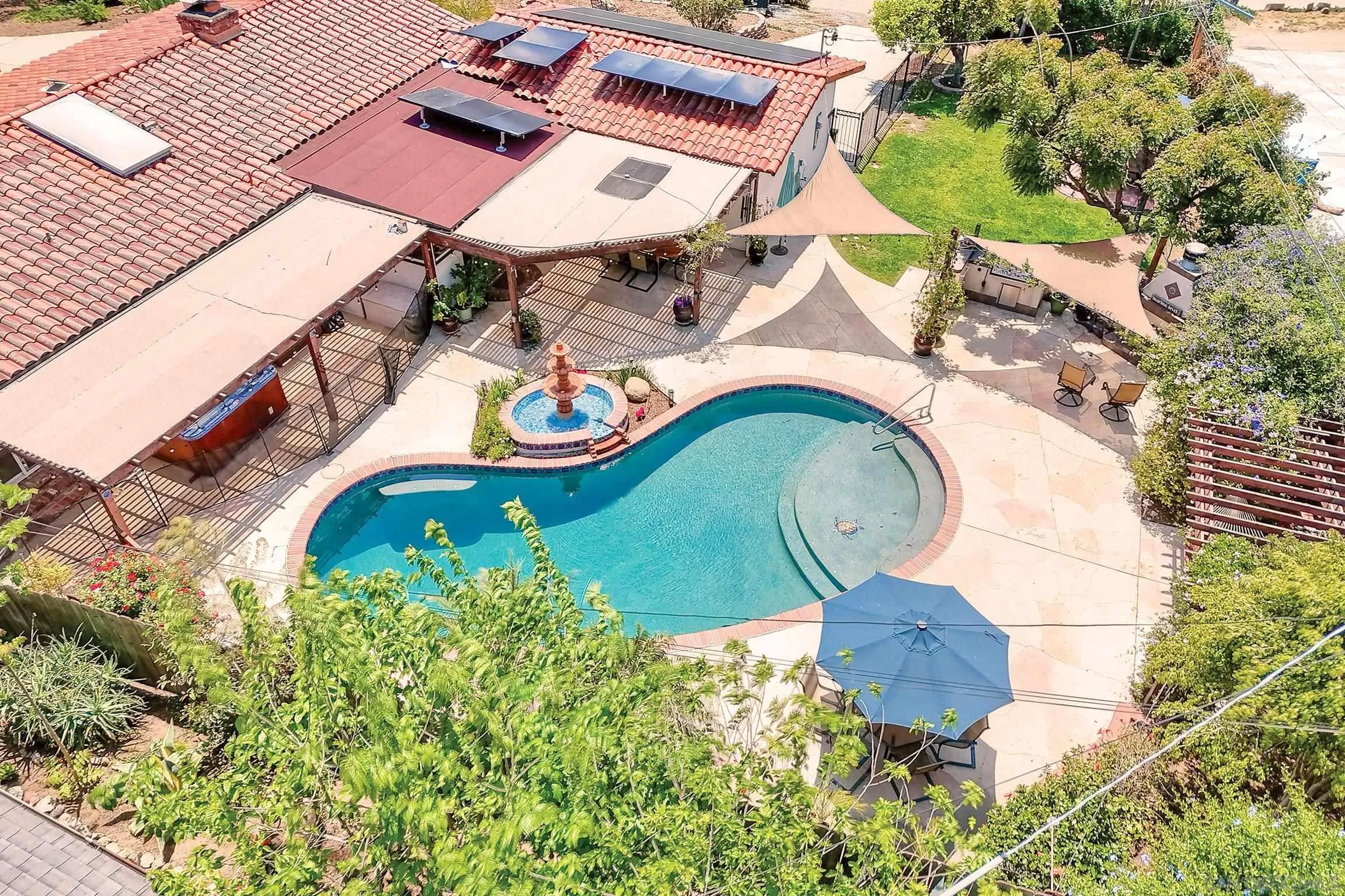 1996 Valley Rim Road El Cajon, CA 92019 - Photo 65 of 74 an aerial view of a house with outdoor space pool sitting space