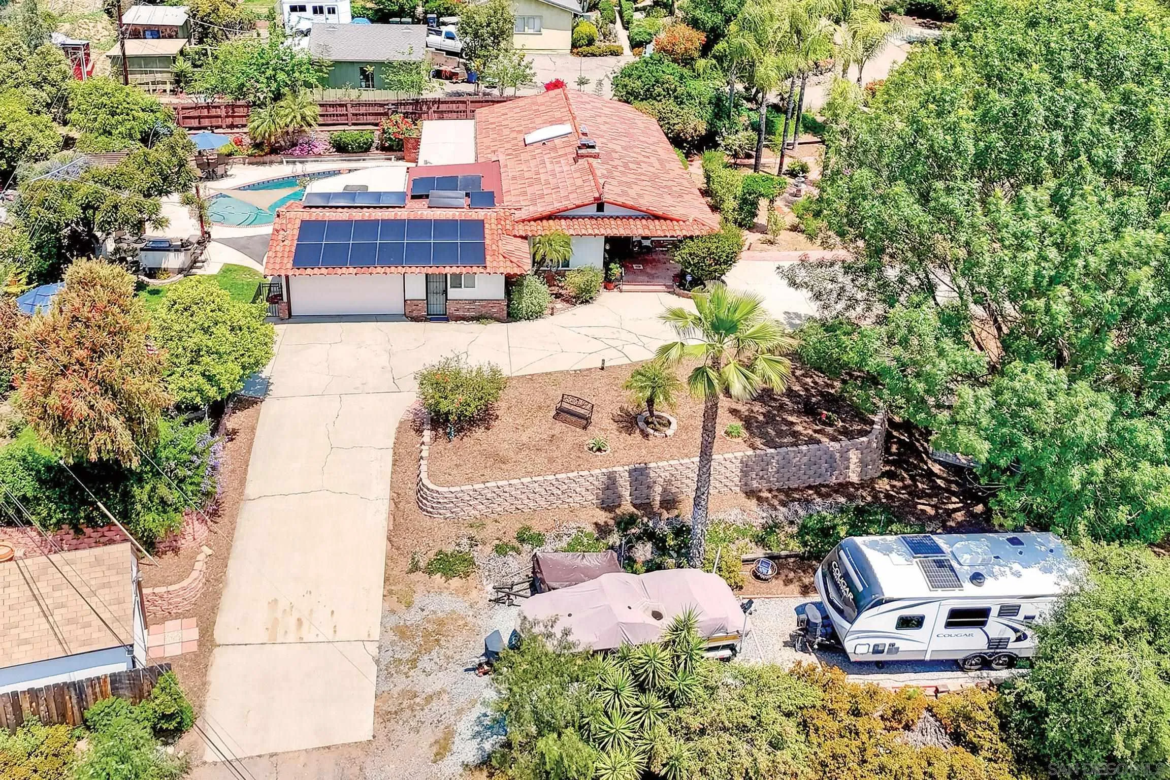 1996 Valley Rim Road El Cajon, CA 92019 - Photo 66 of 74 an aerial view of residential houses with outdoor space