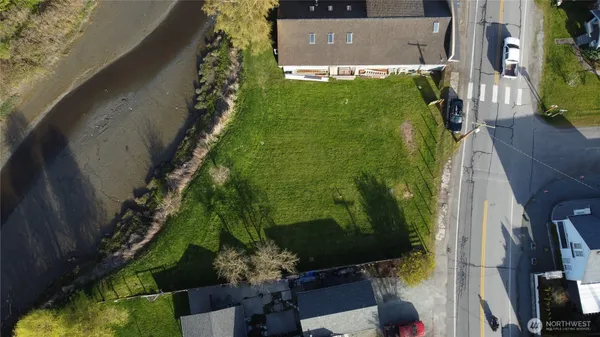 an aerial view of garden