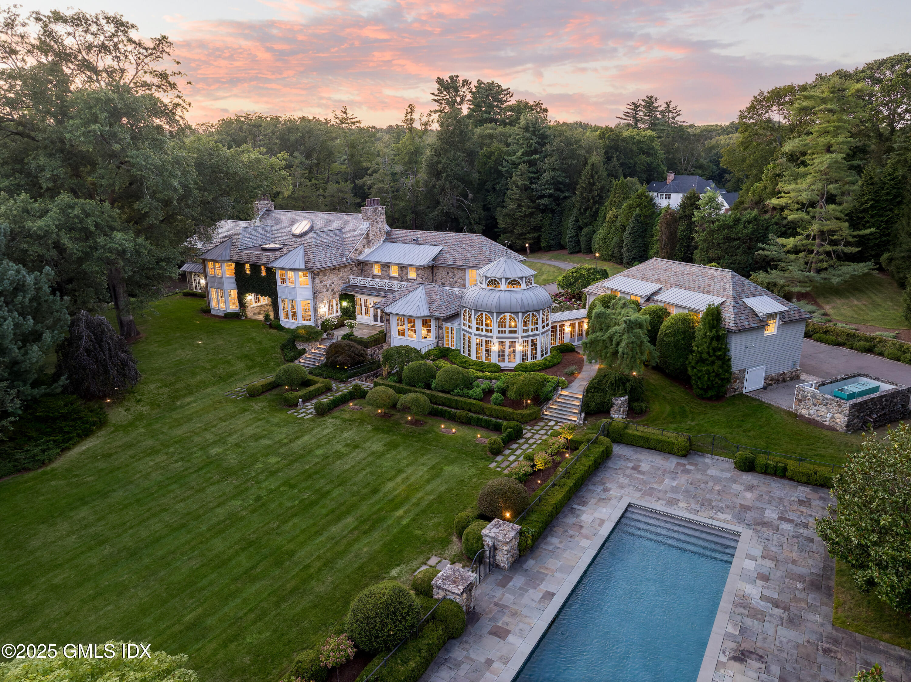 Rear View with Pool and expansive lawns