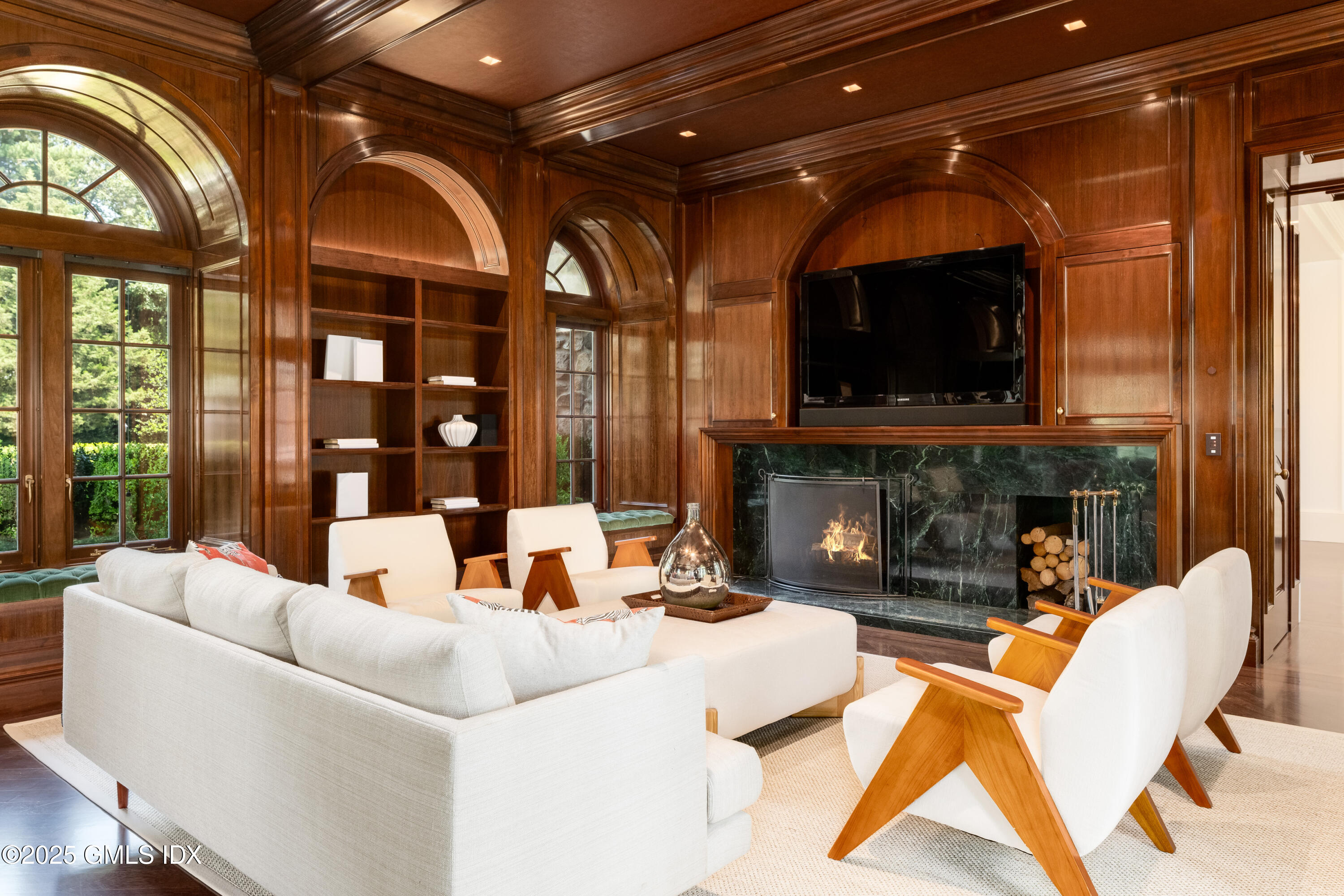 50 Dingletown Road Greenwich, CT 06830 - Photo 11 of 64 Library with Fireplace