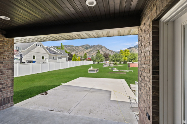 580 North 300 East Logan, UT 84321 - Photo 58 of 74 Covered patio featuring recessed lighting and a brick column