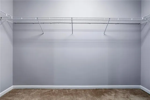 a view of small space with racks on the wall