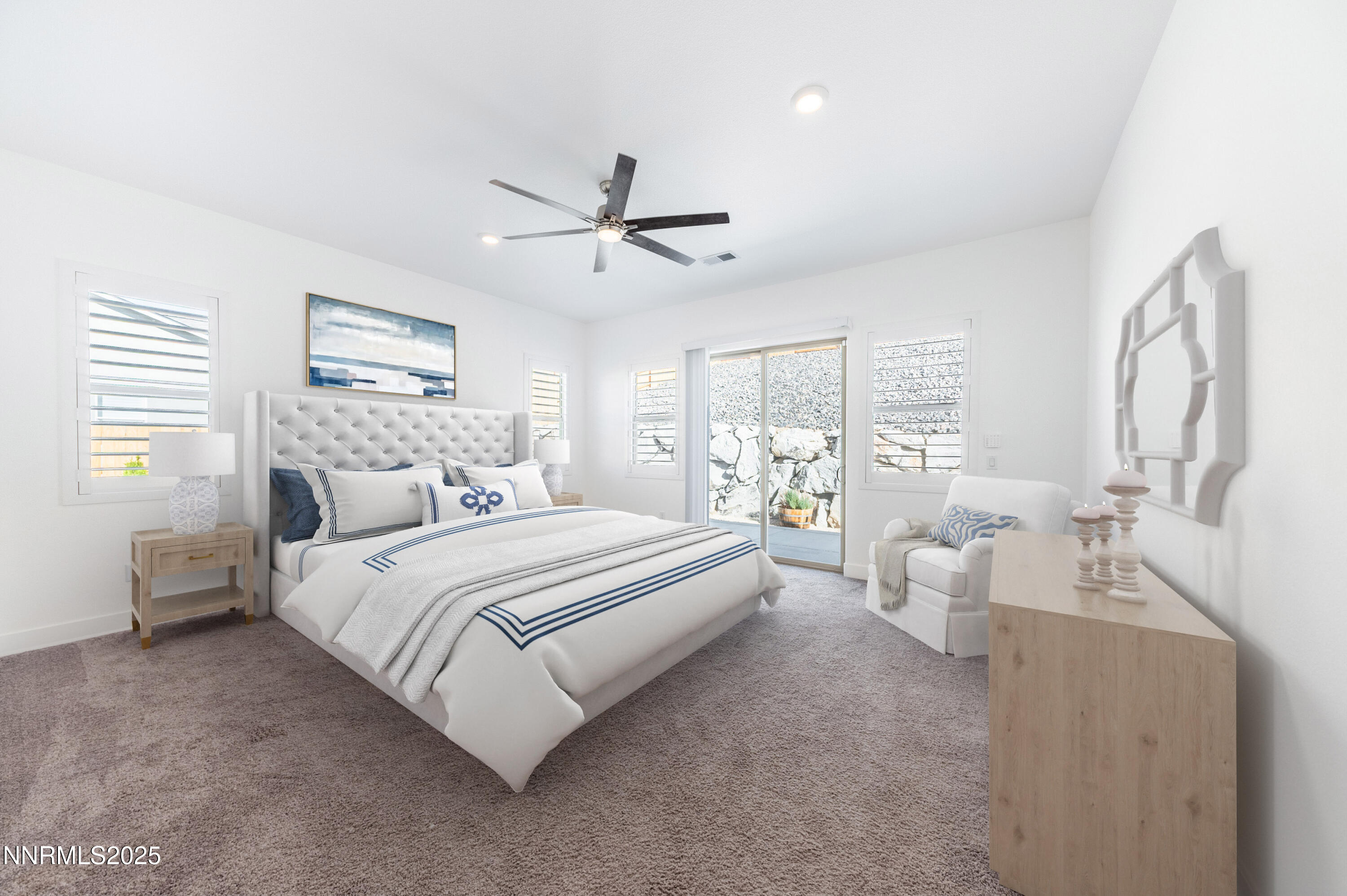 11640 Crosby Rnch Drive Sparks, NV 89441 - Photo 10 of 21 a bed room with bed and ceiling fan