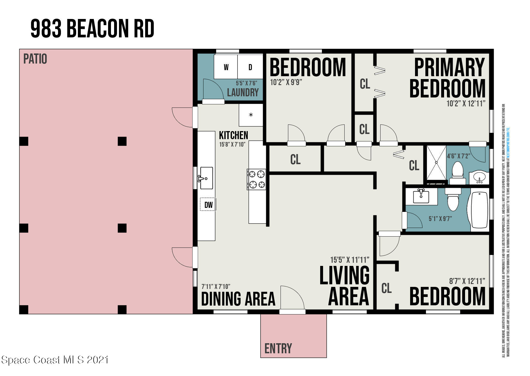983 Beacon Road Rockledge, FL 32955 - Photo 22 of 22 Floor Plan