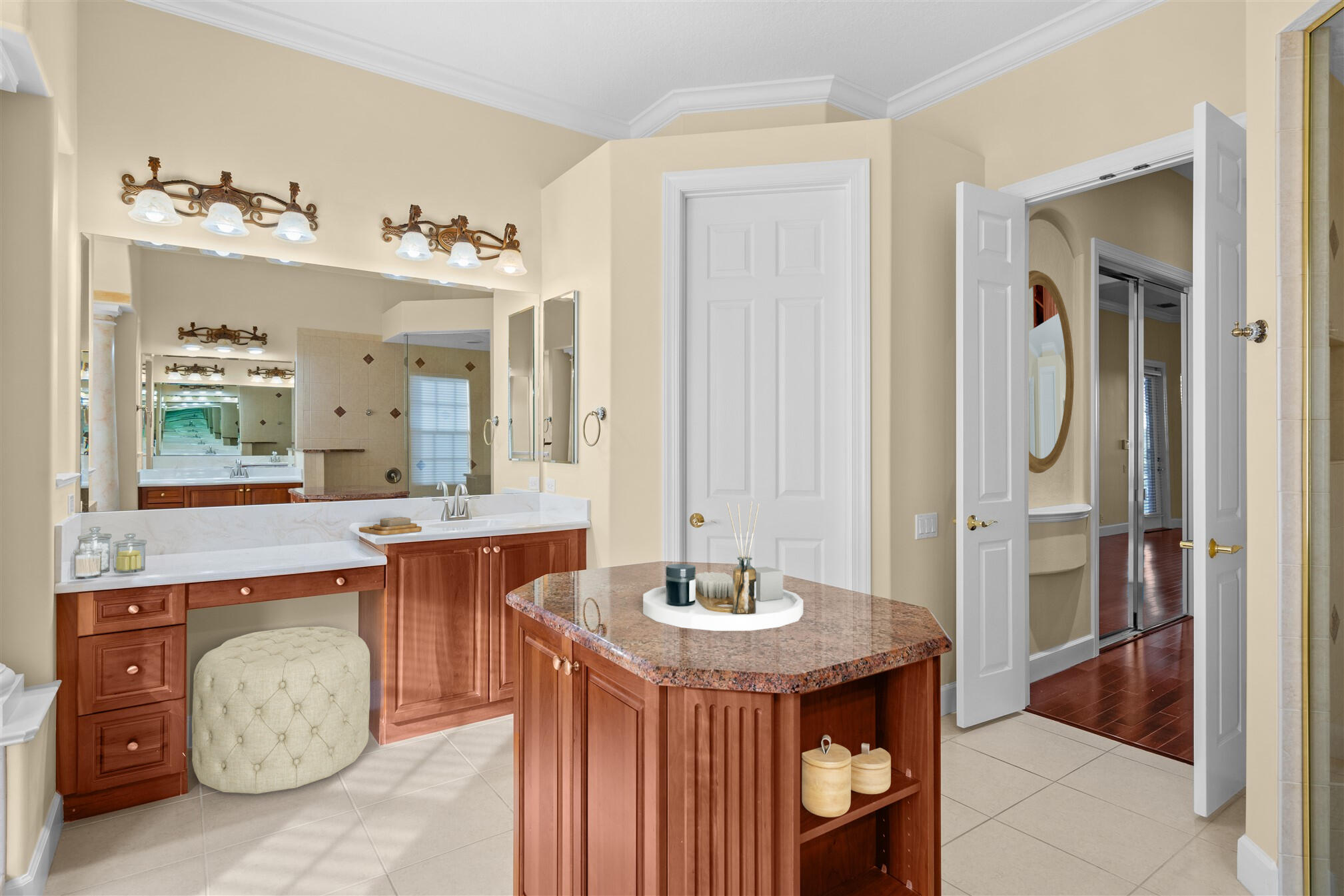 2863 BELLWIND Circle Rockledge, FL 32955 - Photo 37 of 79 a bathroom with a sink double vanity and a mirror