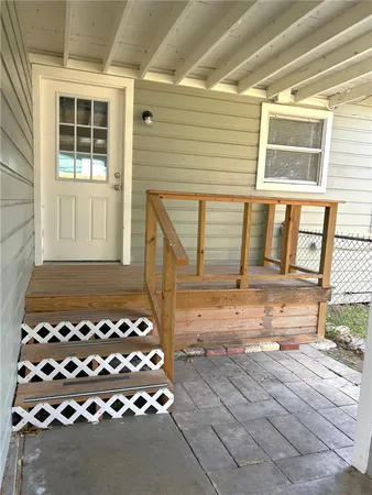 a view of a entryway door of the house