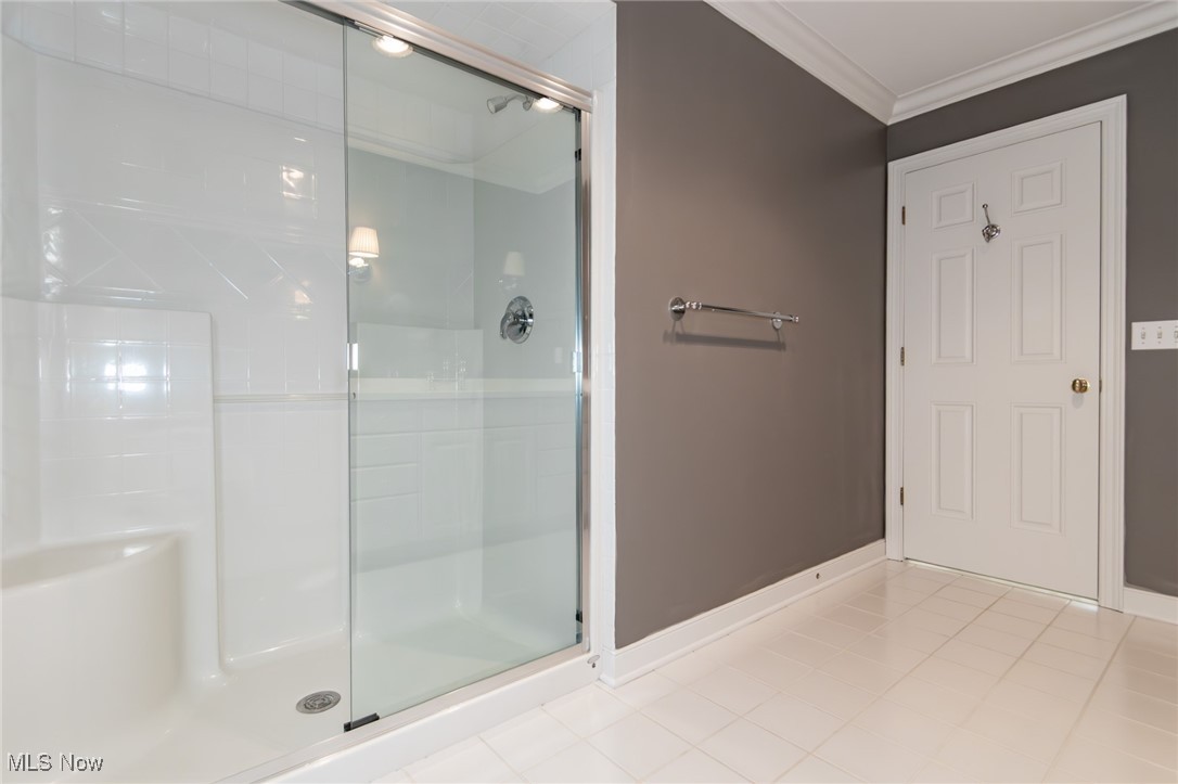 293 Burwick Road Cleveland, OH 44143 - Photo 31 of 50 Another view of the Full bath with stall shower, crown molding, tile floors!