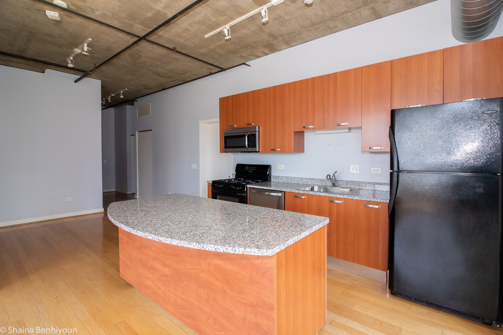111 South Morgan Street, Unit 715 Chicago, IL 60607 - Photo 10 of 17 a kitchen with stainless steel appliances granite countertop a sink a refrigerator and a stove