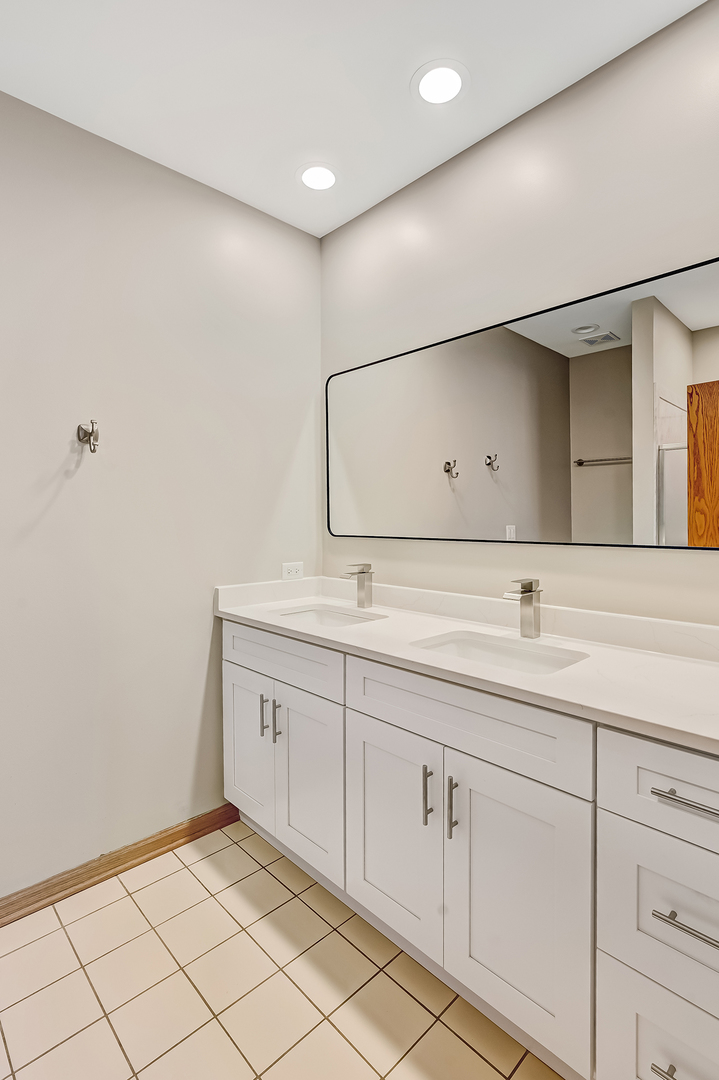1938 Manning Road Darien, IL 60561 - Photo 14 of 23 a bathroom with a sink and a mirror