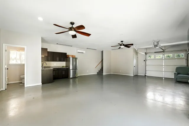 an empty room with an entryway