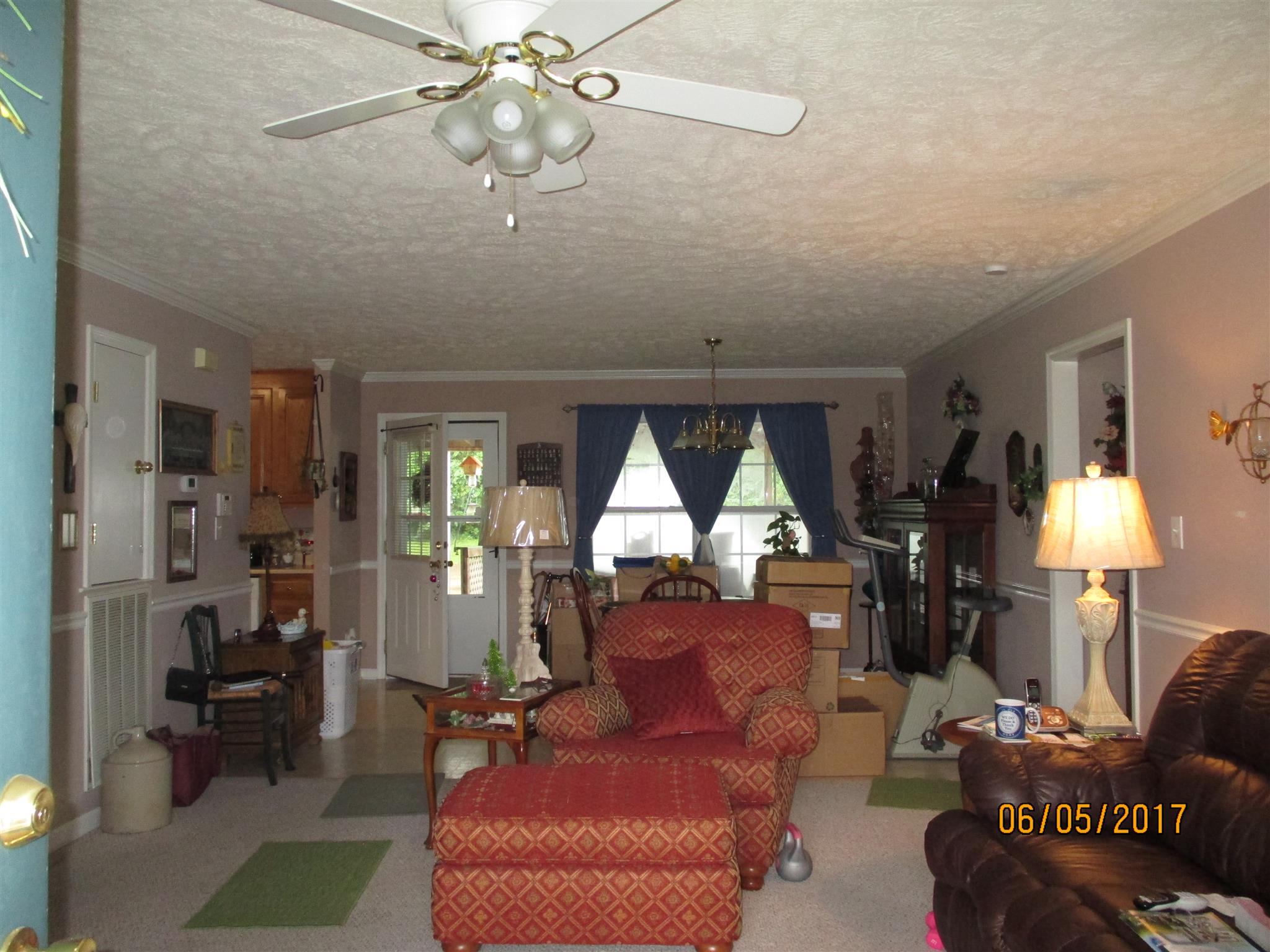 17 Volunteer Road Petersburg, TN 37144 - Photo 5 of 19 View of the Back Door Looking Toward the Dining Area Just off the Kitchen. Back Door Opens onto the Covered Back Patio.