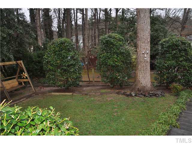 7528 Fiesta Way Raleigh, NC 27615 - Photo 19 of 22 a backyard of a house with lots of green space