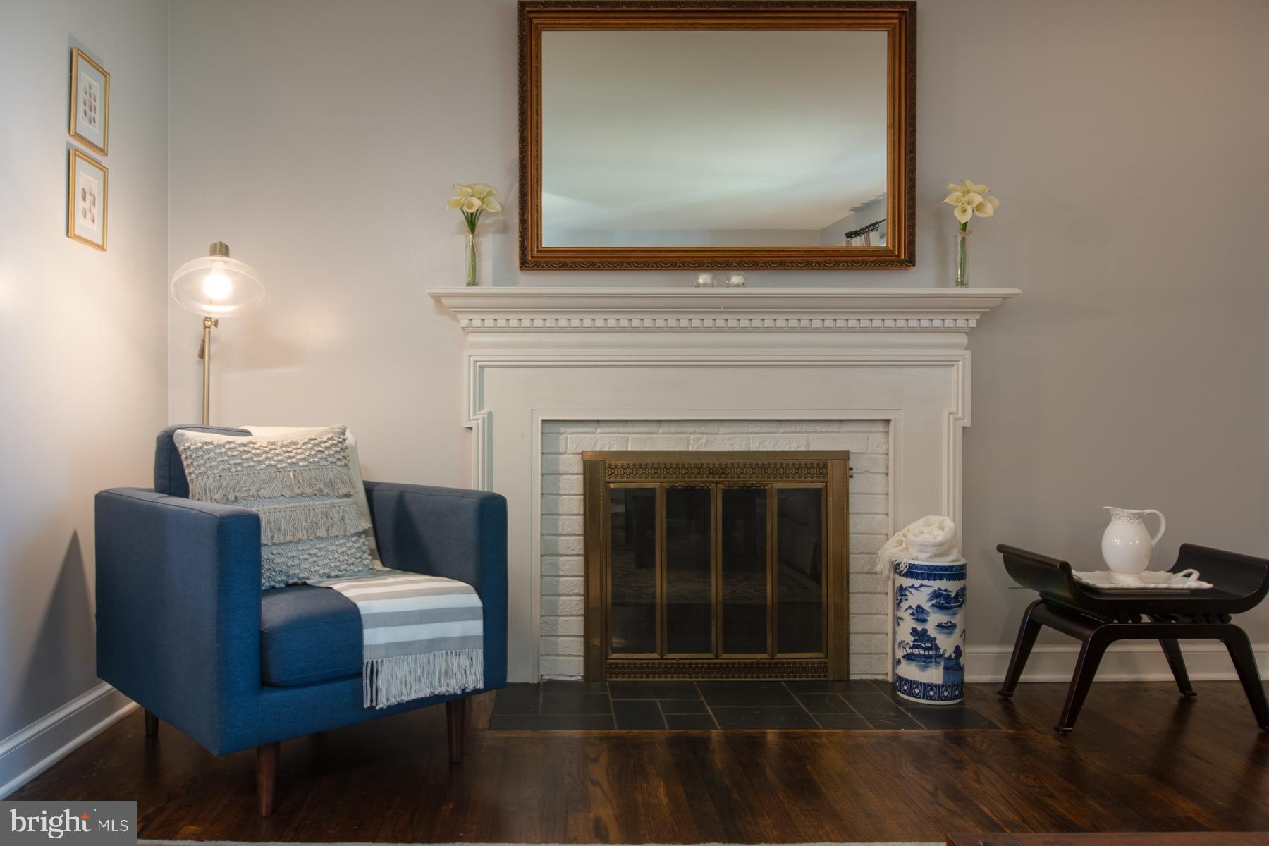 7817 Elba Road Alexandria, VA 22306 - Photo 8 of 49 Wood-burning Fireplace in Living Room