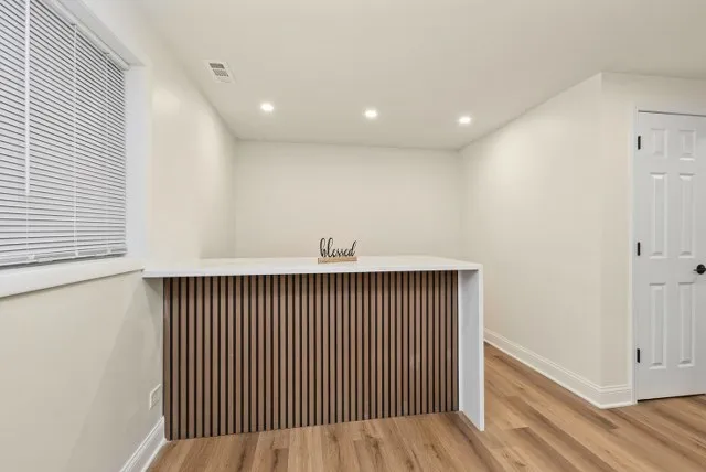 a view of a hallway with entryway