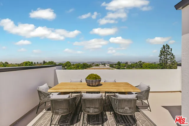 a view of an outdoor seating area