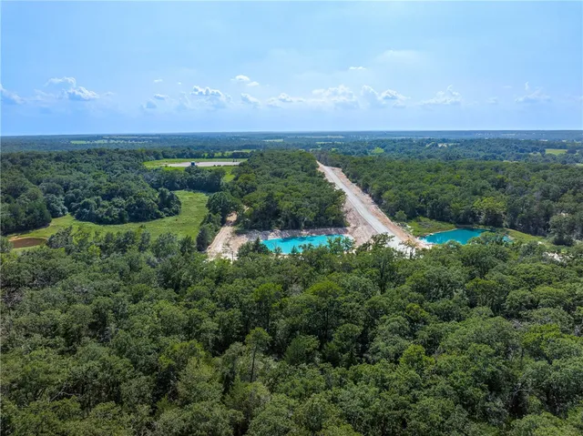 an aerial view of a house with mountain view