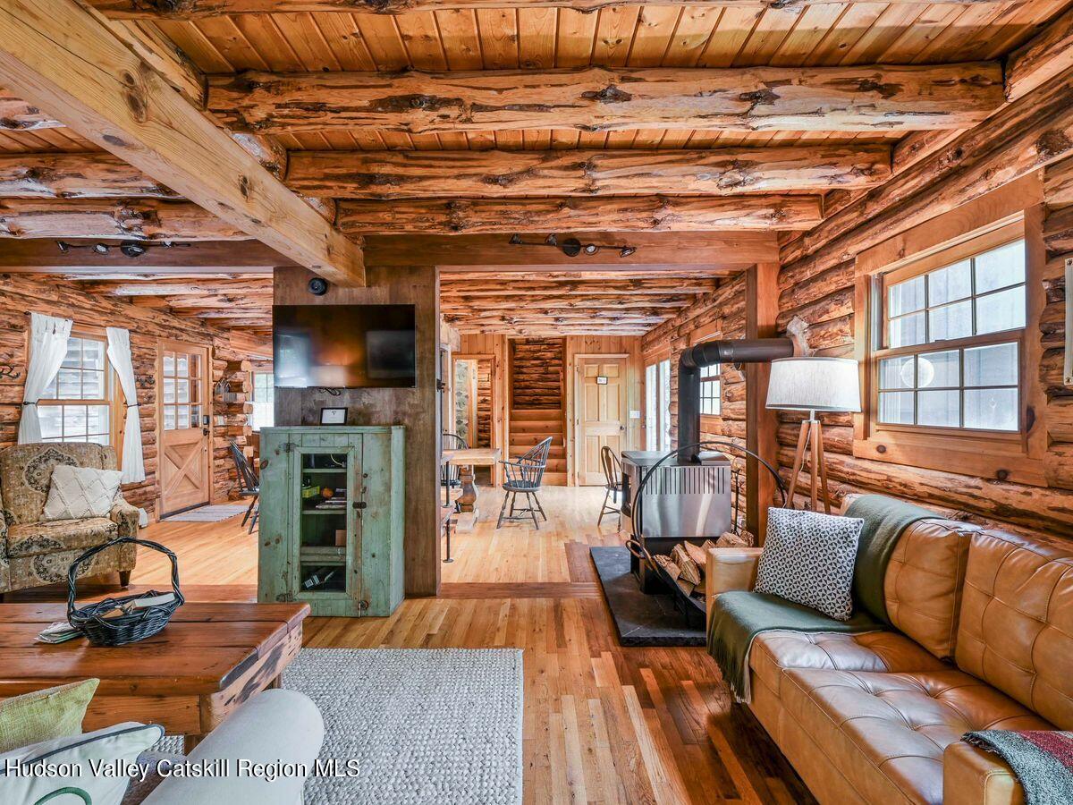 104 Hunter Lane Hunter, NY 12442 - Photo 7 of 36 a living room with furniture and a fireplace