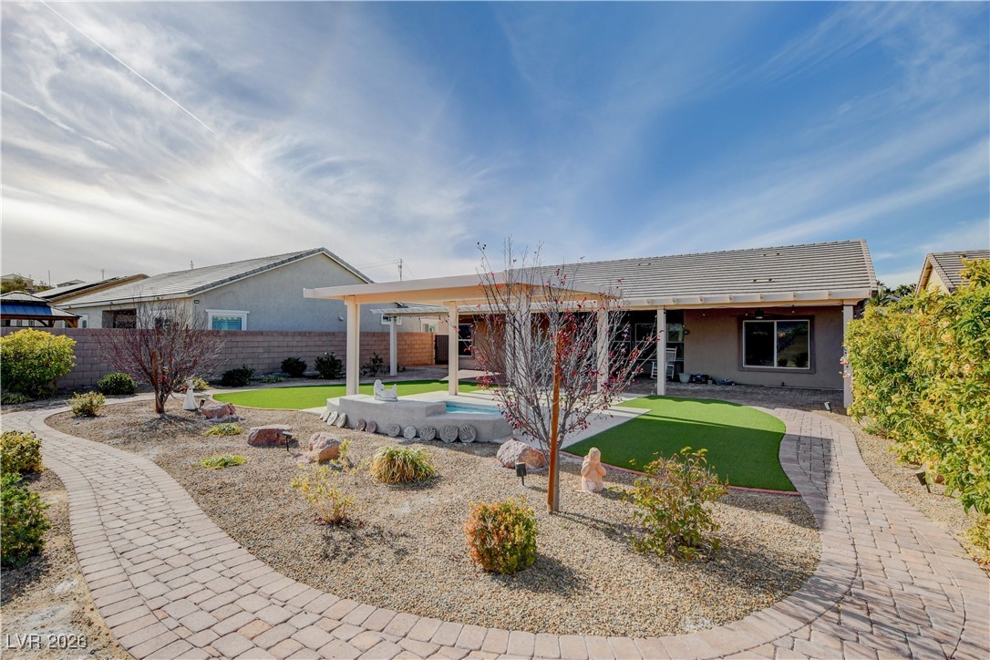 964 Cutter Street Henderson, NV 89011 - Photo 4 of 52 Completely private backyard with one story homes on both sides and elevated above the home behind it.
