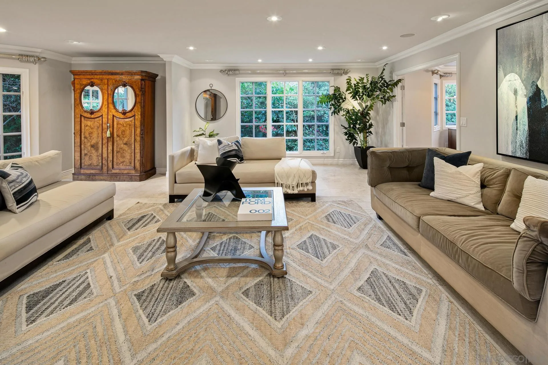8491 Cliffridge Lane La Jolla, CA 92037 - Photo 12 of 38 a living room with furniture and a large window
