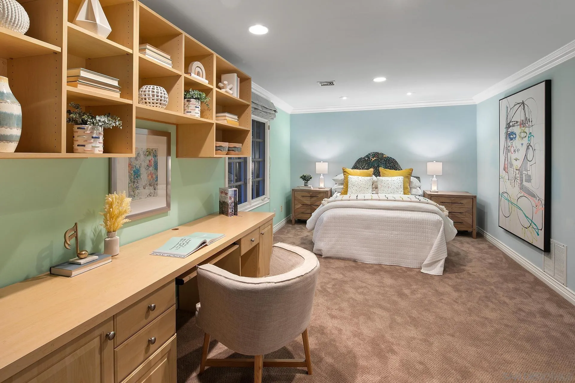 8491 Cliffridge Lane La Jolla, CA 92037 - Photo 37 of 38 a bedroom with a bed and a sink