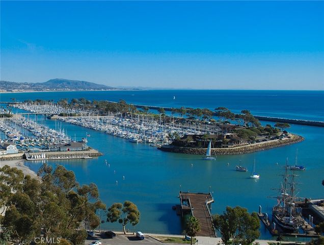 a view of a lake with a city view