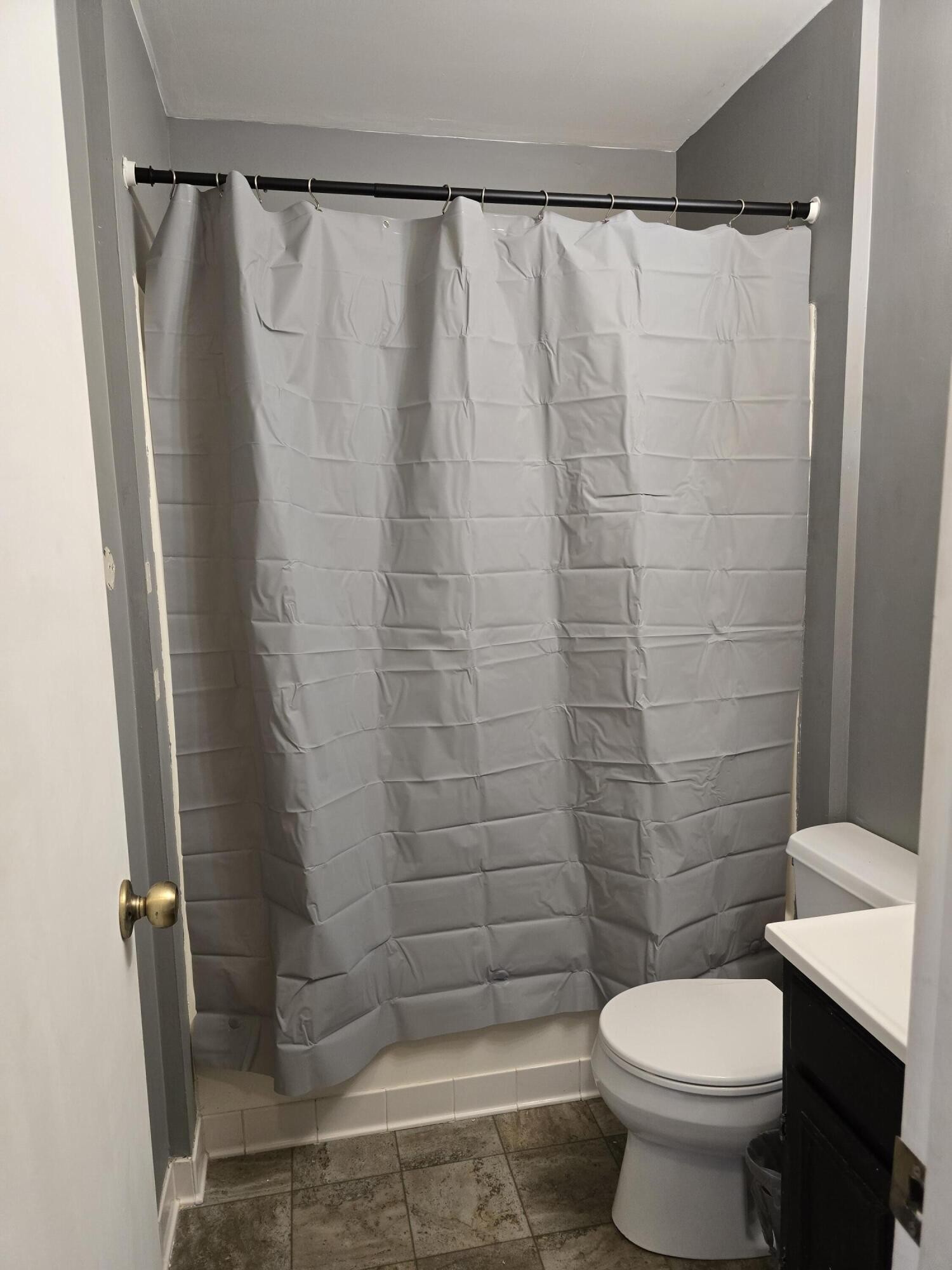 6063 Spring Place Road Southeast Cleveland, TN 37323 - Photo 19 of 44 a white toilet sitting next to a shower curtain