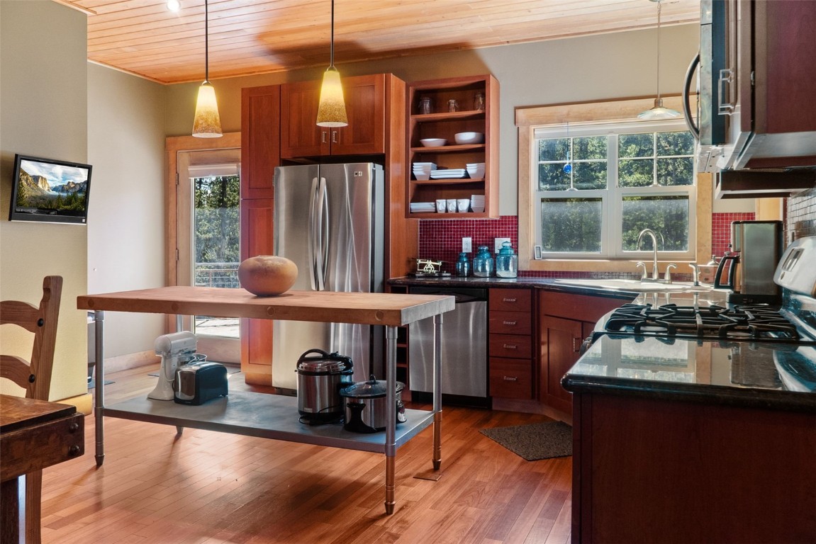 44 Gold Trail Circle Fairplay, CO 80440 - Photo 13 of 40 a kitchen with a sink appliances and a counter top space