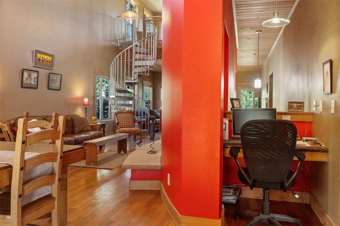 44 Gold Trail Circle Fairplay, CO 80440 - Photo 14 of 40 a living room with furniture and a chandelier