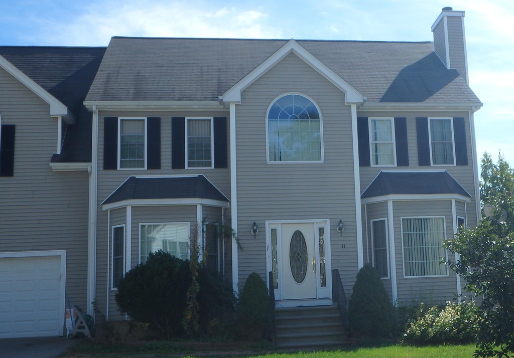 a front view of a house