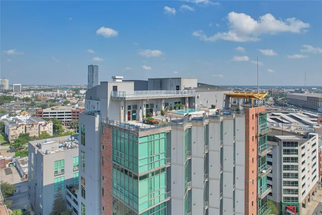 a view of a city with tall buildings