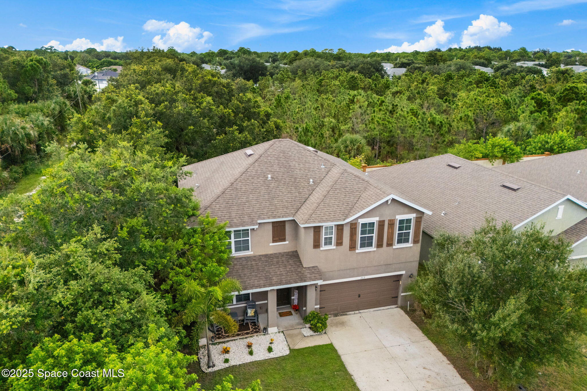 262 Alamere Drive Southwest Palm Bay, FL 32908 - Photo 27 of 34 an aerial view of a house with a yard