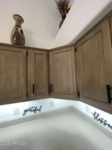 a view of a wooden door