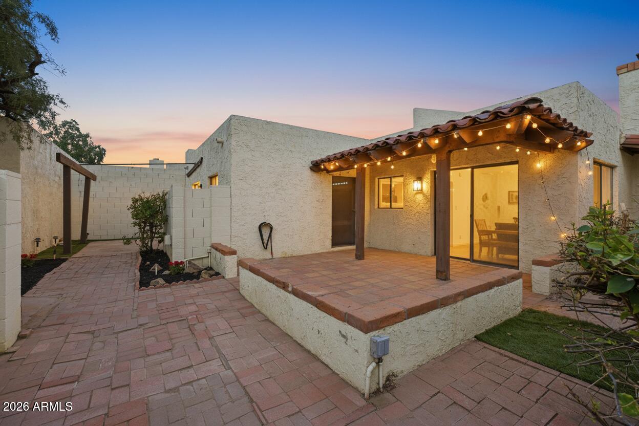 1301 West Rio Salado Parkway, Unit 15 Mesa, AZ 85201 - Photo 22 of 22 Backyard patio twilight