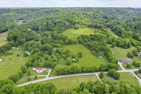 a view of a green field with clear sky