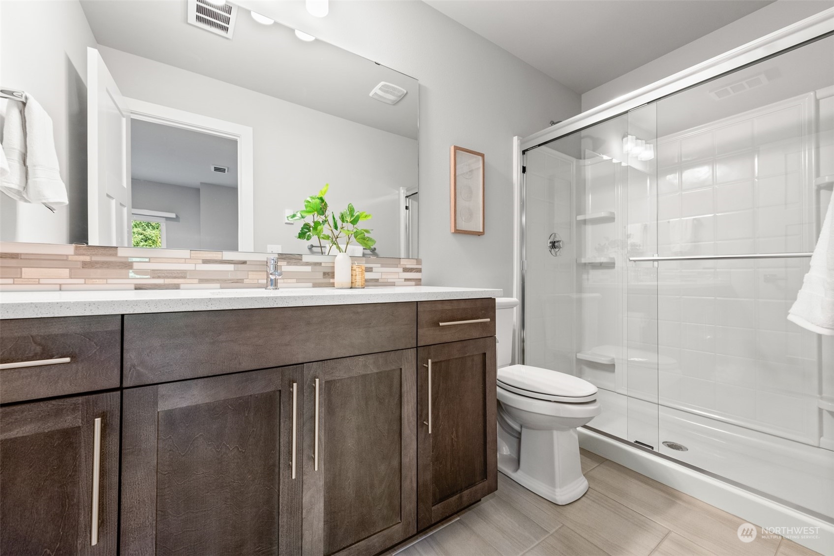 21314 43rd Drive Southeast Bothell, WA 98021 - Photo 34 of 38 a bathroom with a sink toilet and shower