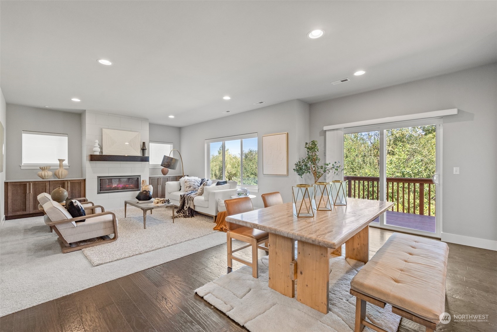21314 43rd Drive Southeast Bothell, WA 98021 - Photo 4 of 38 a living room with fireplace furniture and a large window