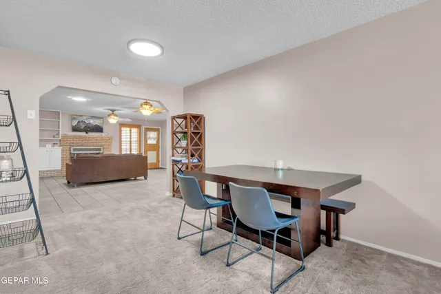 a living room with furniture and a couch