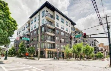 a view of a building and a street view