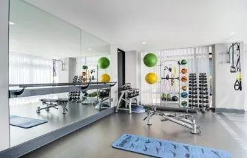 a view of a living room and bathroom